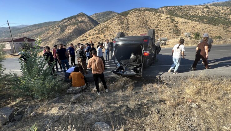 Şırnak’ta takla atan otomobildeki 2 kişi hafif yaralandı