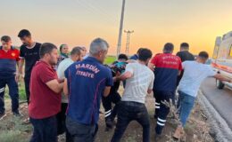 Nusaybin’de devrilen otomobildeki 5 kişi yaralandı