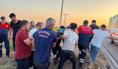 Nusaybin’de devrilen otomobildeki 5 kişi yaralandı