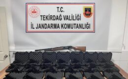 Tekirdağ’da bir adreste 26 silah ele geçirildi