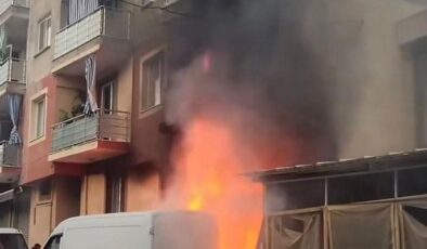 Depoda çıkan yangında 4’ü çocuk 8 kişi dumandan etkilendi