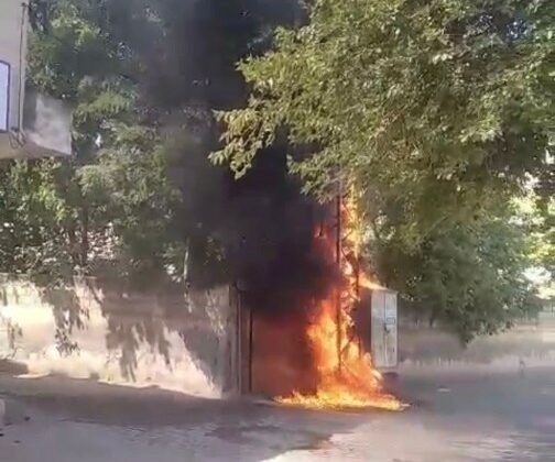 Yanan trafo paniğe neden oldu