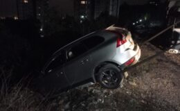 Lüks cip yeşillik alana düştü