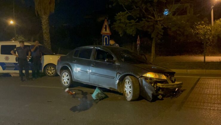 Sürücü kaza sonrası aracı bırakıp kaçtı