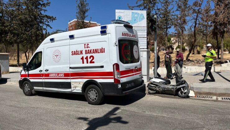 Ambulans ve motosiklet çarpışması: Motosiklet sürücüsü ağır yaralı
