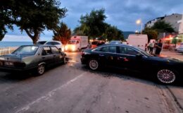 Alkollü sürücü, lüks otomobile çarptı
