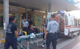 Hızlı trenden inerken hastanelik oldu