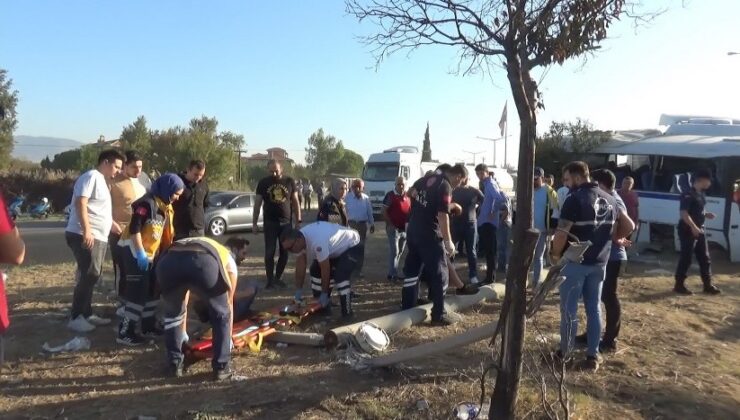 Salihli’de Tır ile Minibüs Çarpıştı: 1 Ağır, 23 Yaralı
