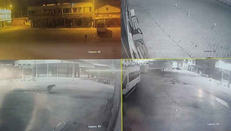 Cide’de ayı temizlik işçisini kovaladı