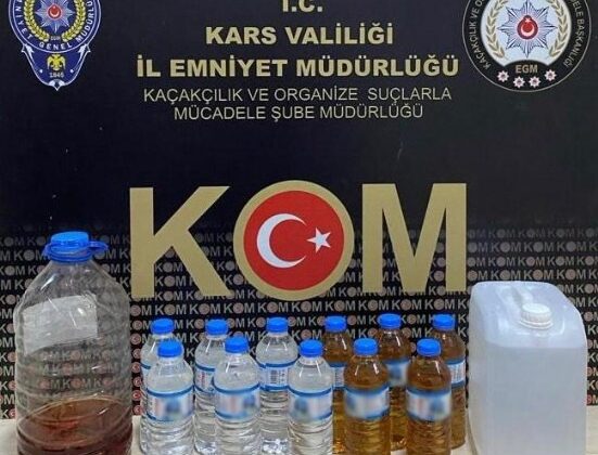 Kars’ta kaçak içki operasyonu