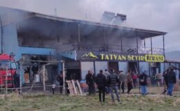 Tatvan’da korkutan iş yeri yangını