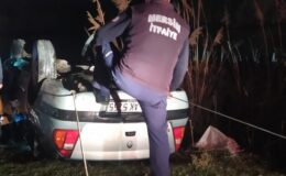 Kanala düşen otomobilin sürücüsü hayatını kaybetti