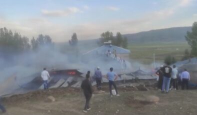 Özalp’ta ev ve ahır yangını