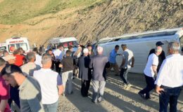 Yaylaya gidenleri taşıyan minibüs takla attı