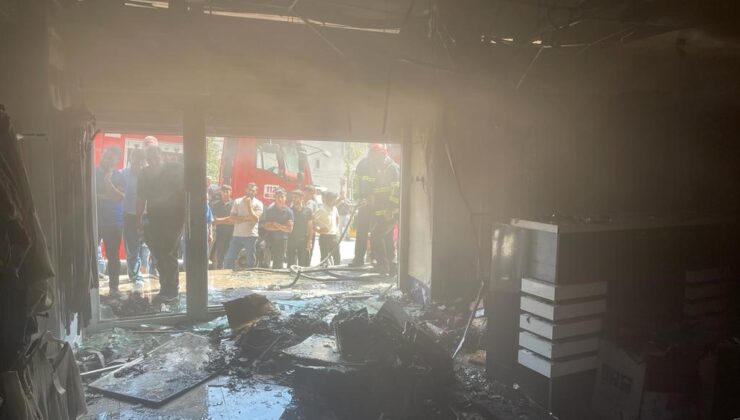 Giyim mağazasında çıkan yangın korkuttu