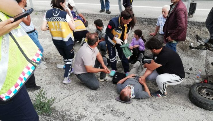 Otomobil takla attı: 5 yaralı