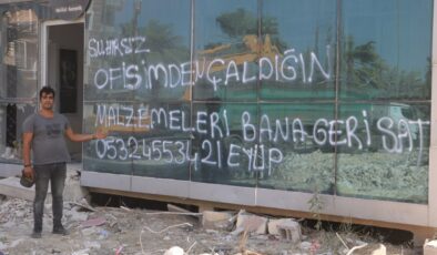 İş yerini soyan hırsıza sayın diye seslendi malzemelerini geri istedi