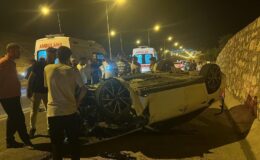 Siirt’te otomobil takla attı