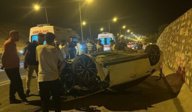 Siirt’te otomobil takla attı