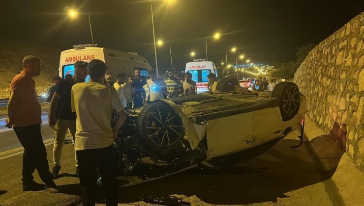 Siirt’te otomobil takla attı