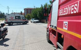 Tavşanlı’da alev alan mutfak tüpü paniğe sebep oldu
