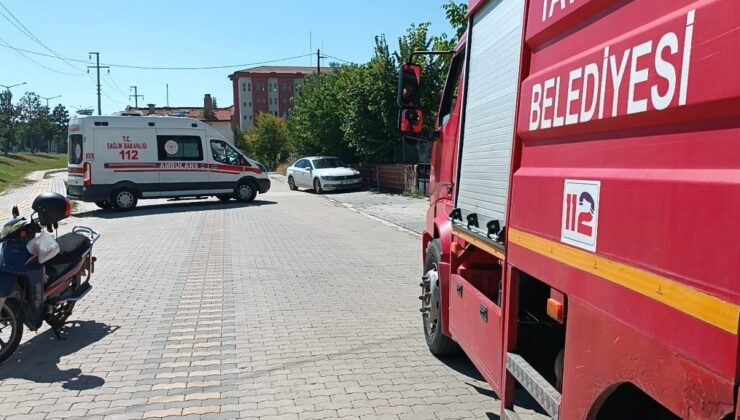 Tavşanlı’da alev alan mutfak tüpü paniğe sebep oldu