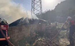 Yüksekova’da ahır yangını