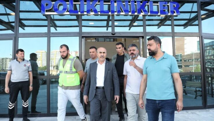 Vali Demirtaş, eğitim ve araştırma hastanesi ek hizmet binasını inceledi