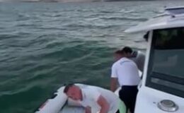 Barajda mahsur kalan vatandaşı jandarma kurtardı