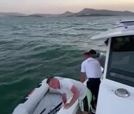 Barajda mahsur kalan vatandaşı jandarma kurtardı