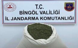 Bingöl’de çuval içerisinde 16 kilo esrar ele geçirildi