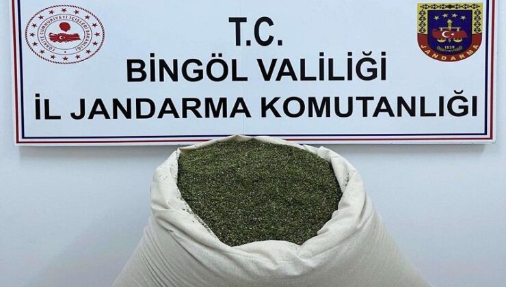 Bingöl’de çuval içerisinde 16 kilo esrar ele geçirildi