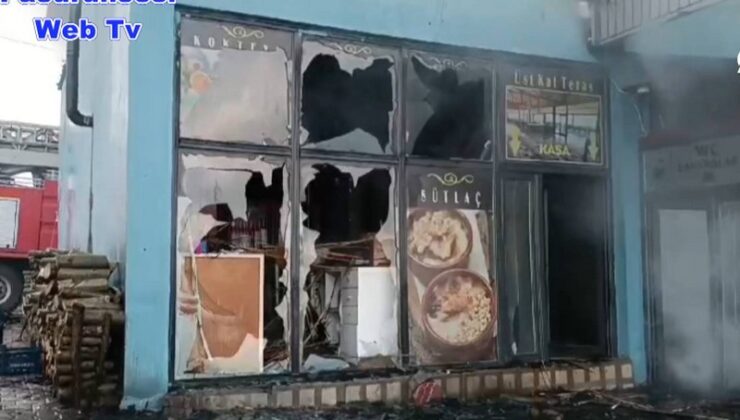 Bitlis Tatvan’da kafe alevlere teslim