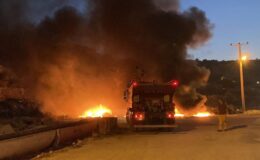 Dumanlar kilometrelerce uzaktan görüldü