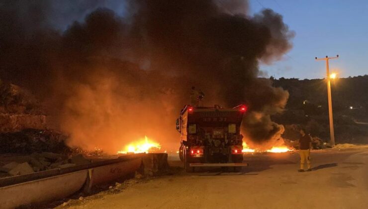 Dumanlar kilometrelerce uzaktan görüldü