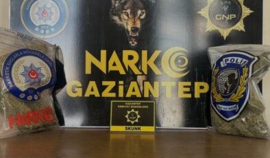 Gaziantep’te 2 kilo skunk ele geçirildi