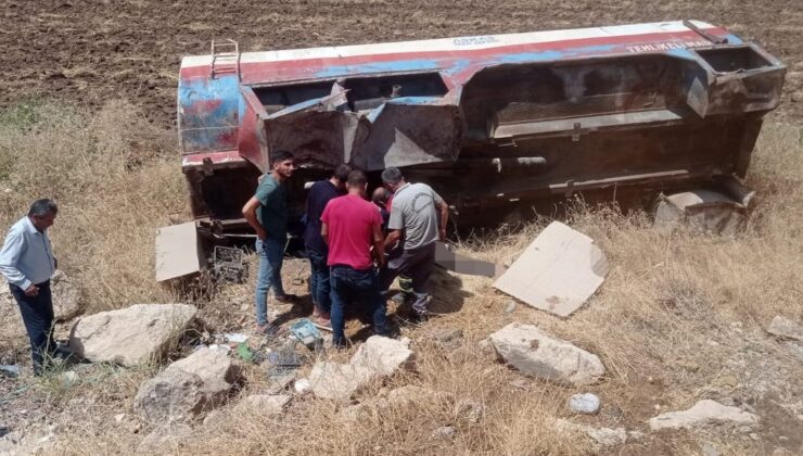 Mardin’de devrilen su tankerinin altında kalan kişi öldü