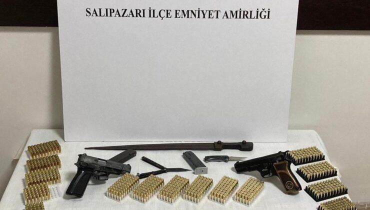 Samsun’da ruhsatsız silah ve fişek ele geçirildi: 2 gözaltı