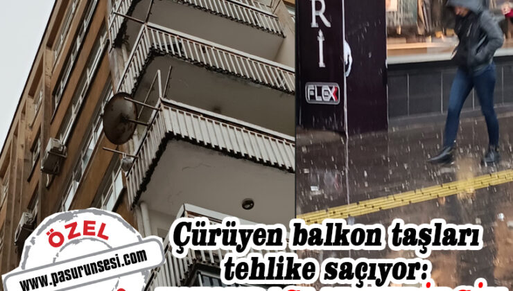 Çürüyen balkon taşları tehlike saçıyor: VATANDAŞLAR TEDİRGİN