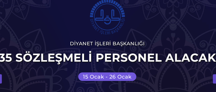 Diyanet 35 Sözleşmeli Personel Alacak