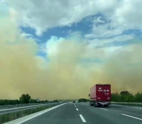 Edirne’deki  kazanın sebebi anız yangını
