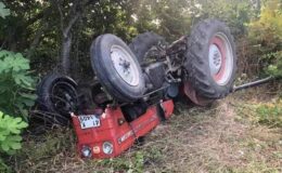 Takla atan traktörün sürücüsü hayatını kaybetti