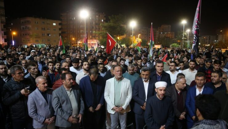 İsrail’in hastane saldırısı Diyarbakır ve çevre illerde protesto edildi