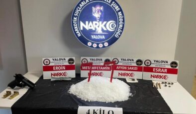 Yalova’da 80 kilo esrar ele geçirildi
