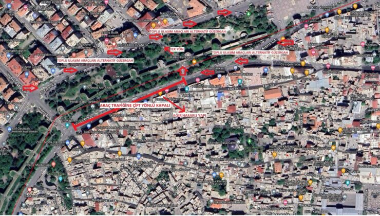 İnönü Bulvarı’nın bir kısmı 5 gün süreyle trafiğe kapatılacak