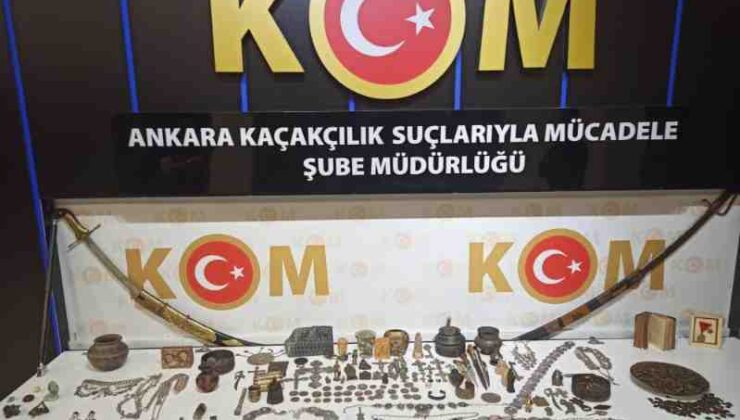 3 bin 759 adet tarihi eser ve 63 sikke ele geçirildi
