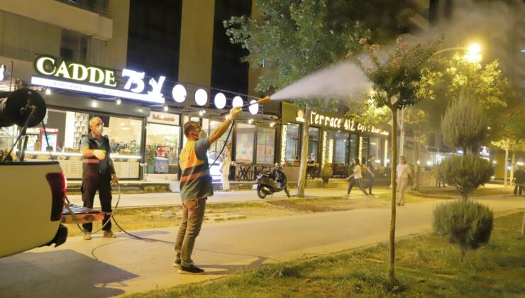 Yeşil alanları korumak için gece mesaisi