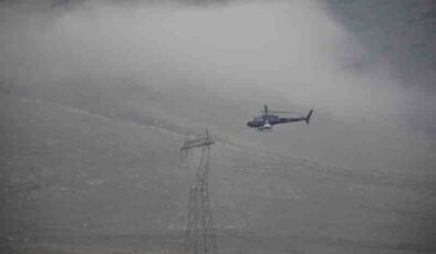Batman’da helikopterle elektrik bakımı