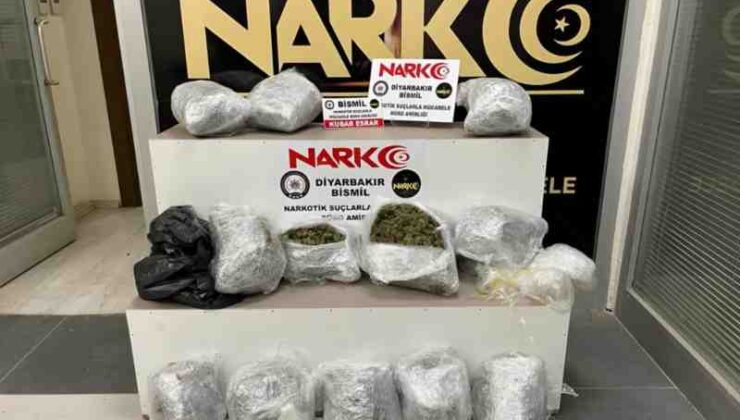 Bismil’de 15 kilo esrar ele geçti