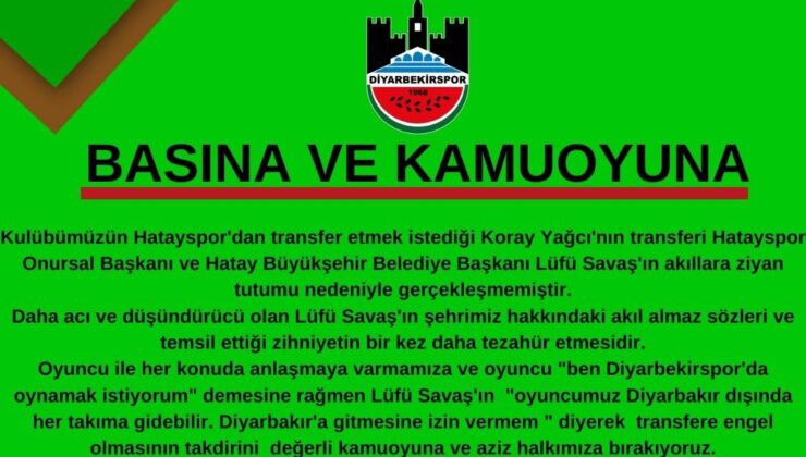 Diyarbakır transferinde şok iddia